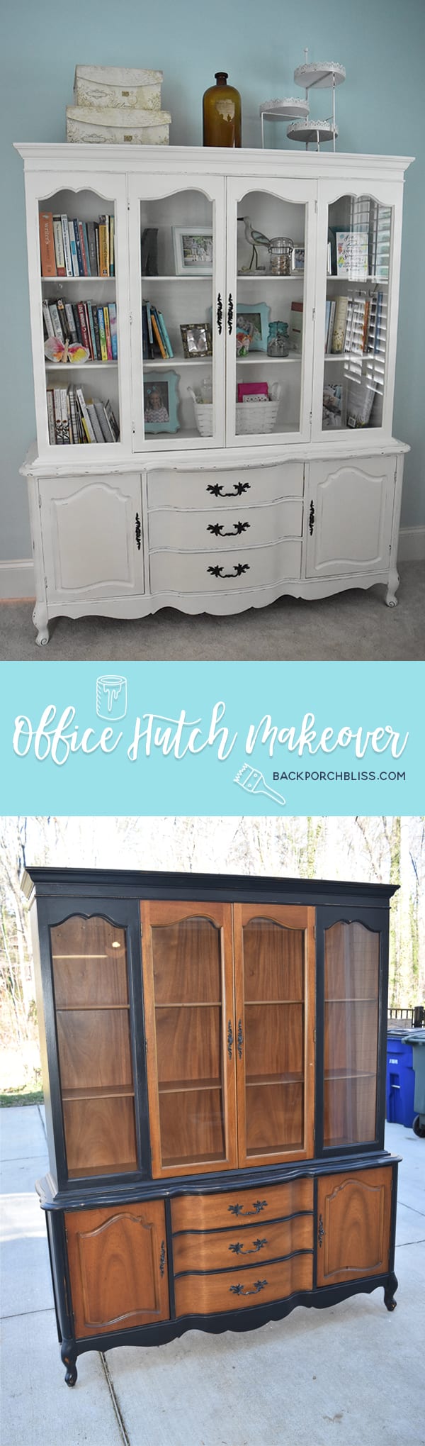 The easiest ever DIY Hutch Makeover Using Chalk Paint