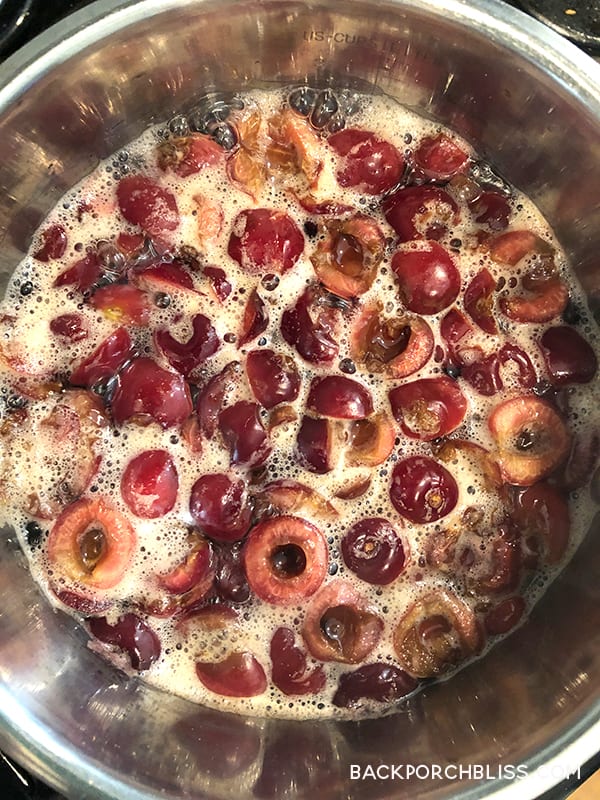Making Cherry Simple Syrup