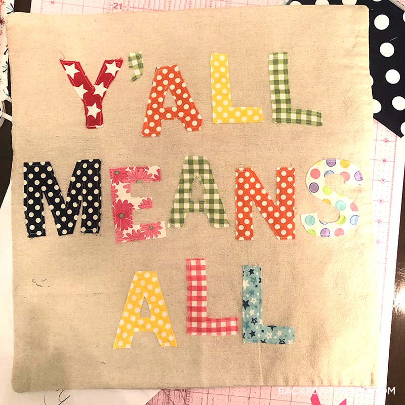 all letters sewn