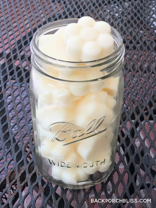 lotion bars in a mason jar