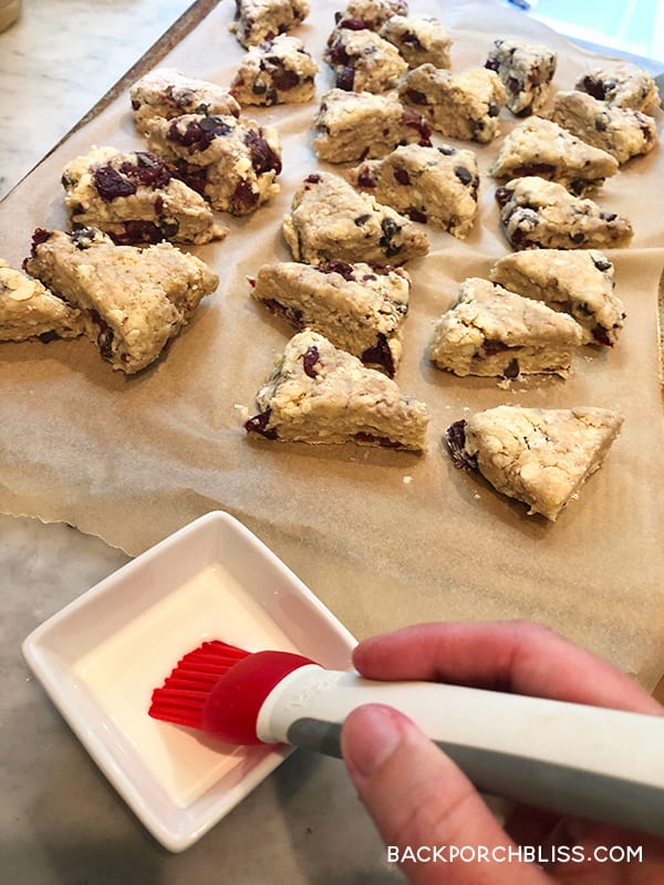 Dark Chocolate Cherry Mini Scones
