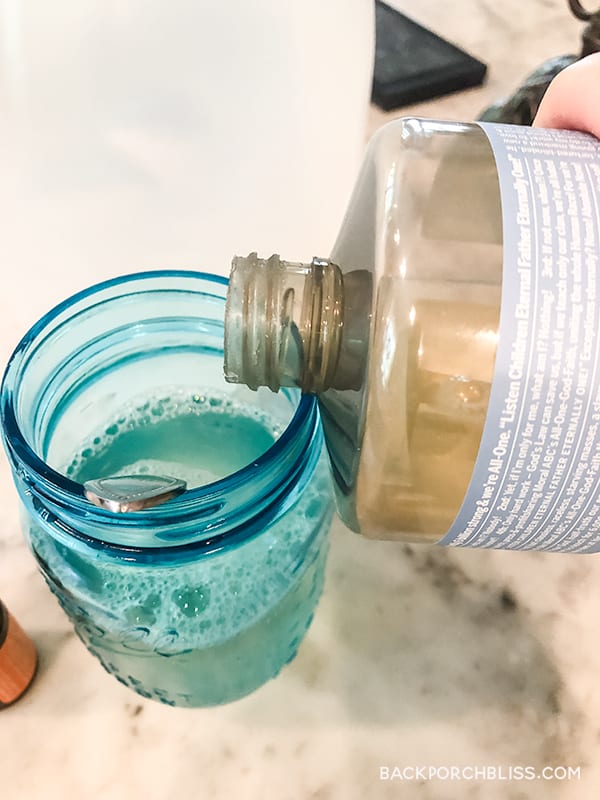 Foam Hand Soap In a Mason Jar