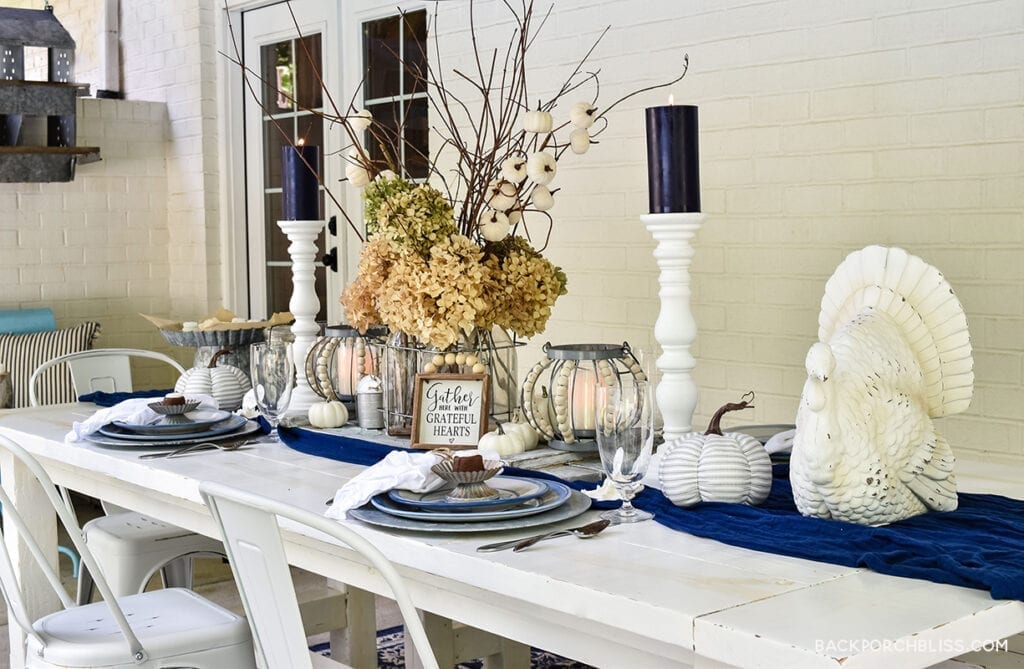 Gather Here with Grateful Hearts: A Fall Coastal Farmhouse Tablescape

