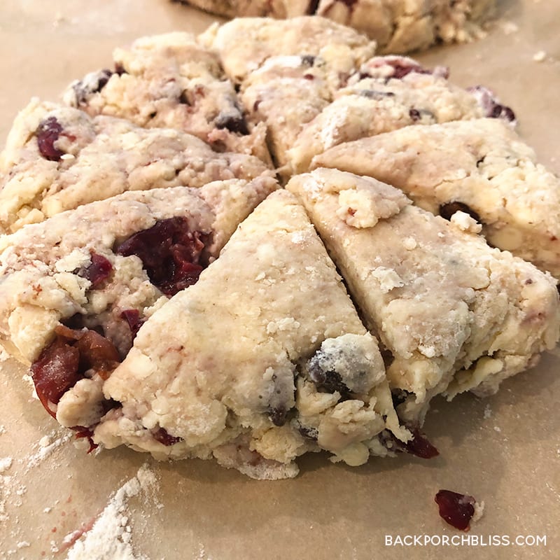 Dark Chocolate Cherry Mini Scones
