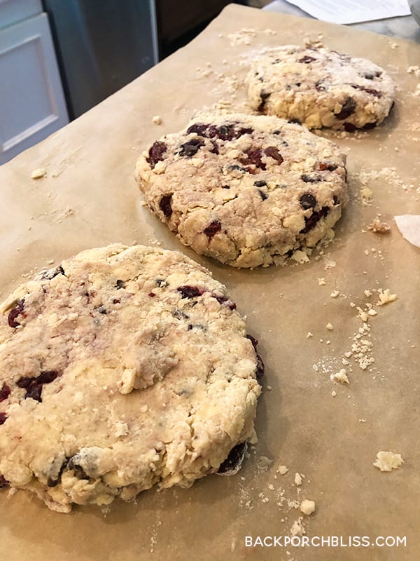 Dark Chocolate Cherry Mini Scones
