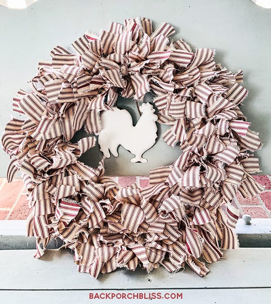fabric rag wreath