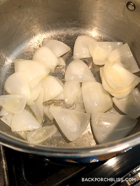 cook onion in butter