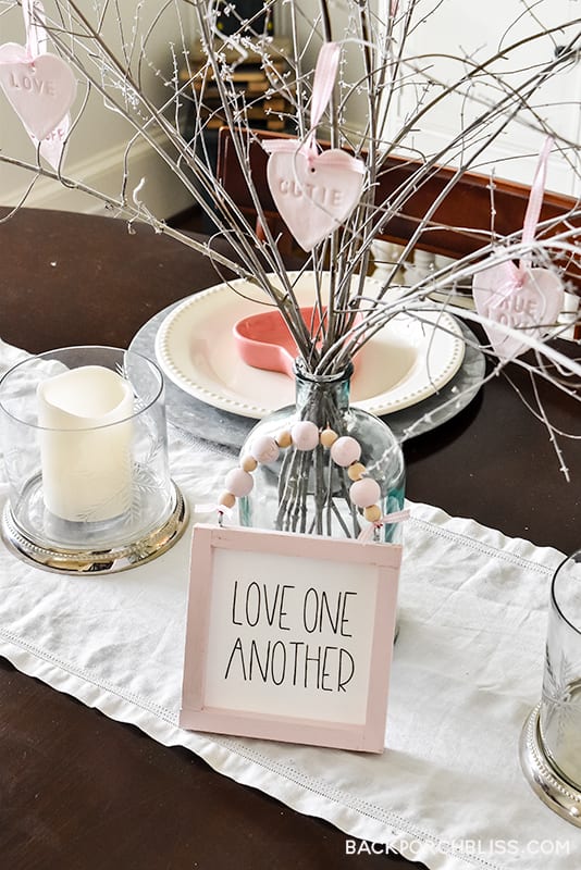 DIY mini love one another sign