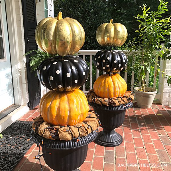 Make a Pumpkin Topiary in Five Simple Steps - Back Porch Bliss